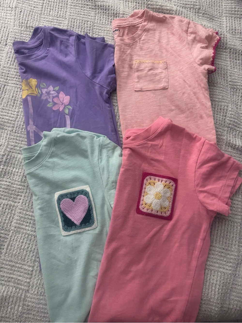 Kids Short-Sleeve Tee - Pink, Mint, Lavender & Peach (4-Pack) size 10/12